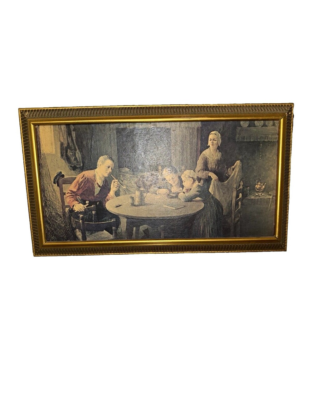 Vintage Framed wall art Ornate Gold Frame Farmhouse Decor
